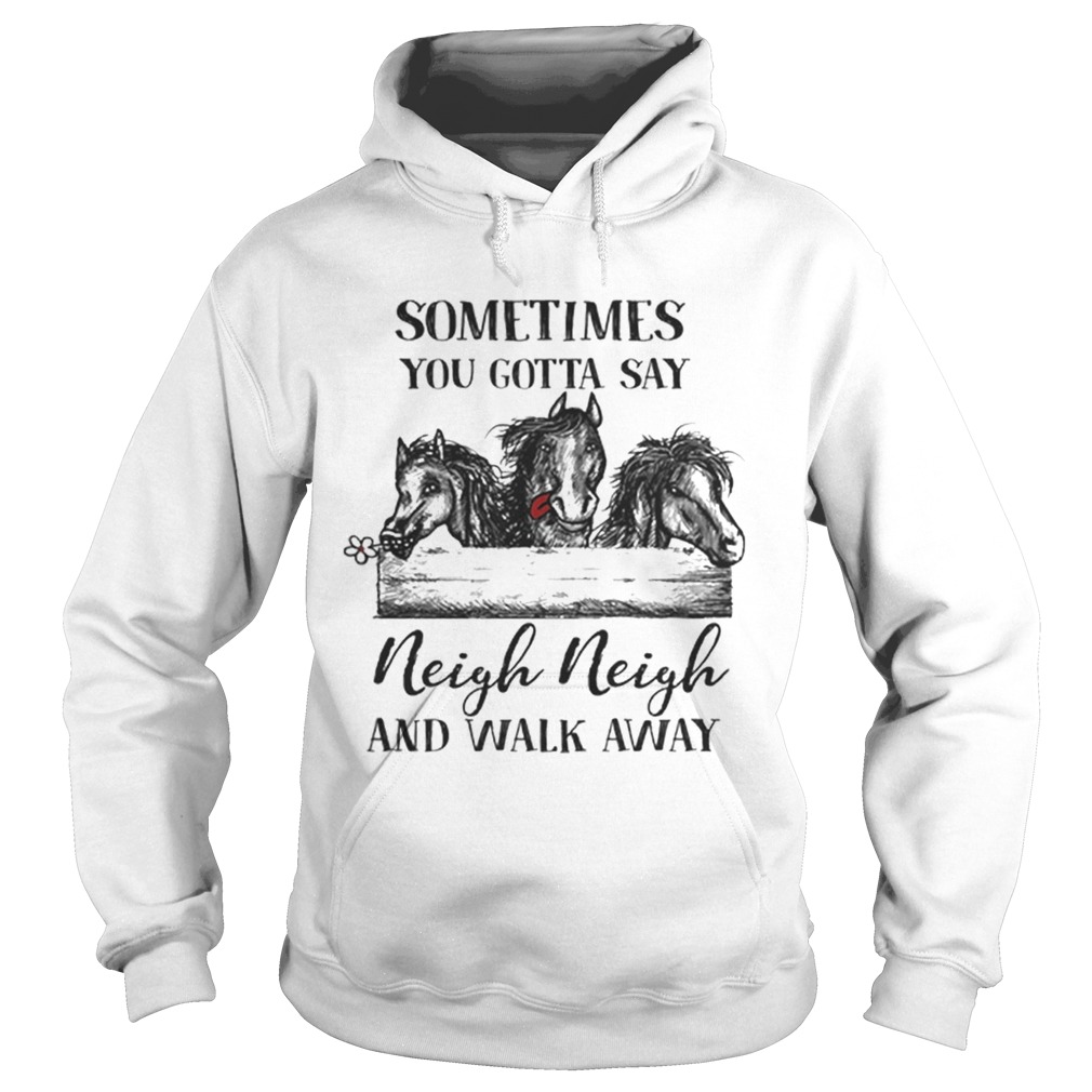 Premium Sometimes you gotta say neigh neigh and walk away Hoodie