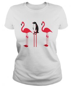 Pretty Pink Flamingo Lover Penguin Disguise  Classic Ladies