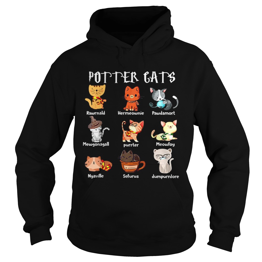 Pretty Purrter Cats Cute Harry Potter And Cats Pawter Meowfoy Dumpurrdore Pawdamort Hoodie