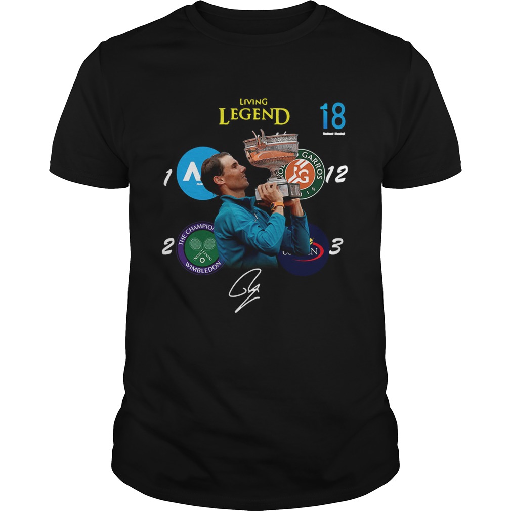 Rafael Nadal Living legend 18 Grand Slam shirt