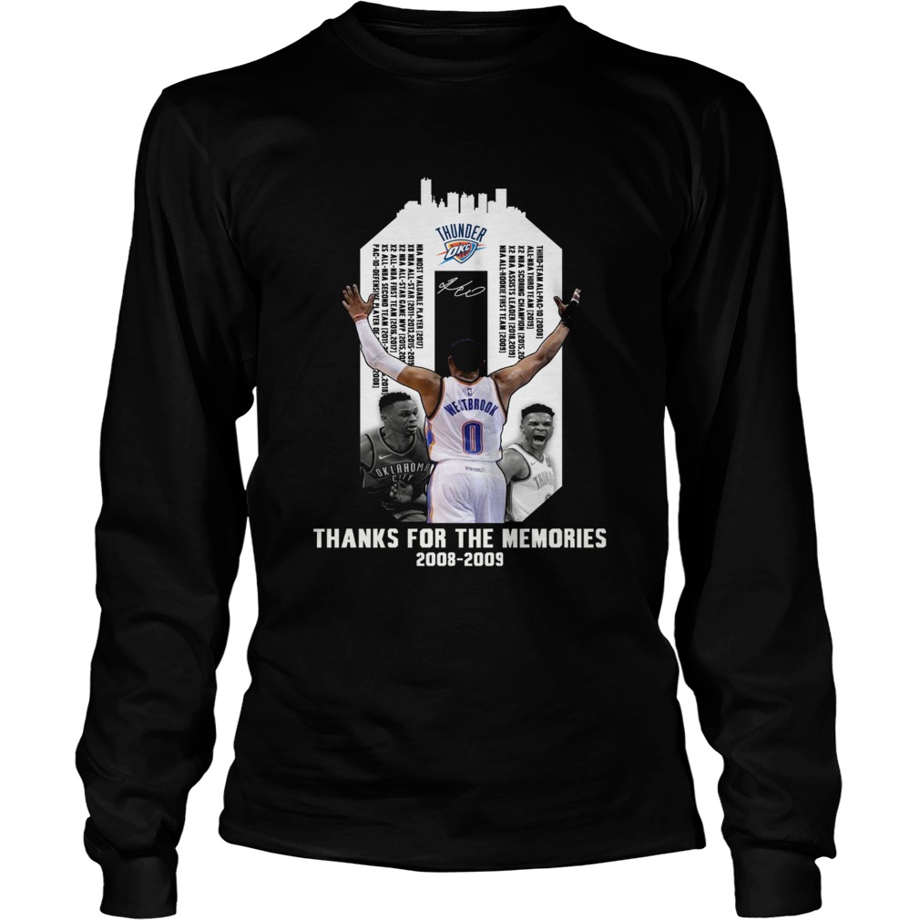 Russell Westbrook thank for the memories LongSleeve