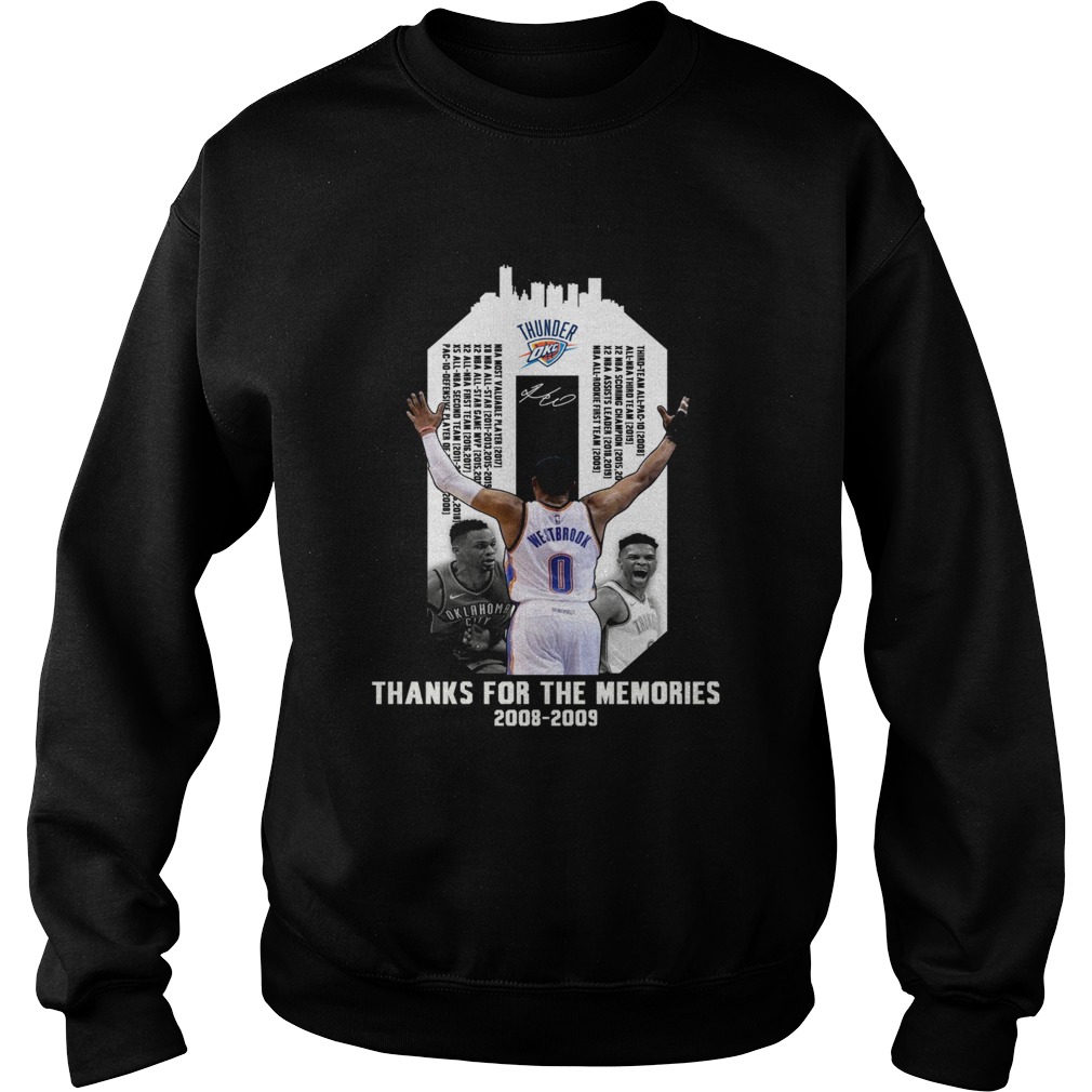 Russell Westbrook thank for the memories Sweatshirt