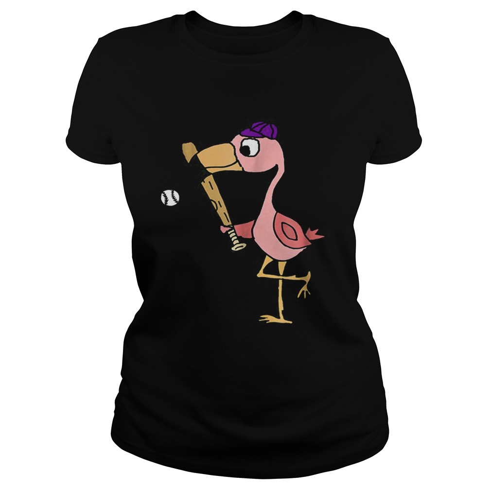 Smileteessports Flamingo Playing Baseball Classic Ladies