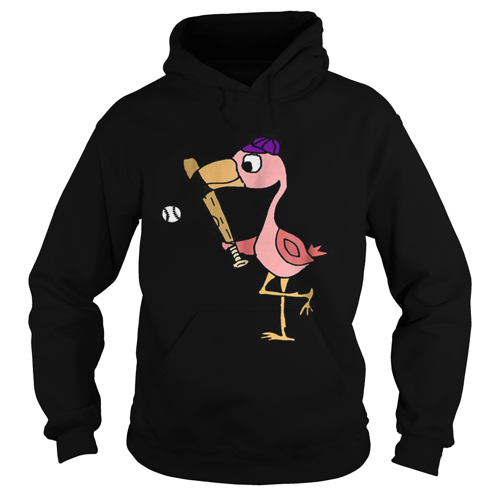 Smileteessports Flamingo Playing Baseball Hoodie