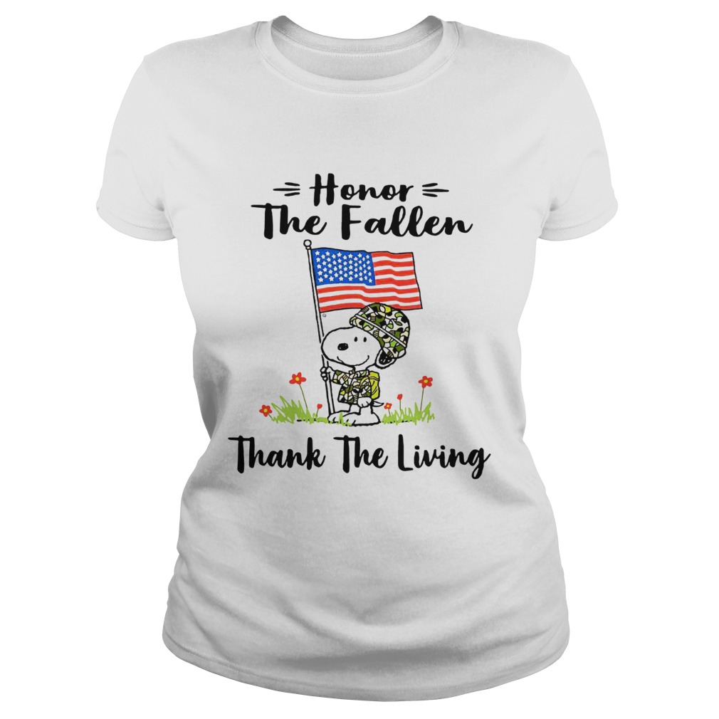 Snoopy honor the fallen thank the living Classic Ladies