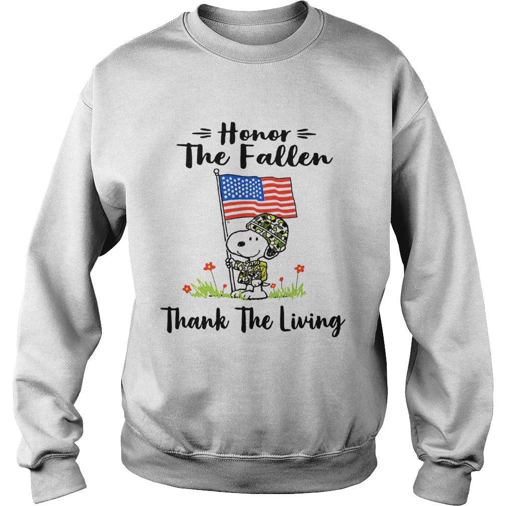 Snoopy honor the fallen thank the living Sweatshirt