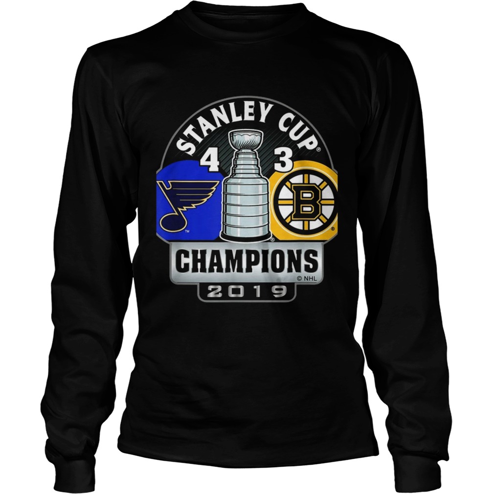 Stanley Cup champions St Louis Blues 4 3 Boston Bruins LongSleeve