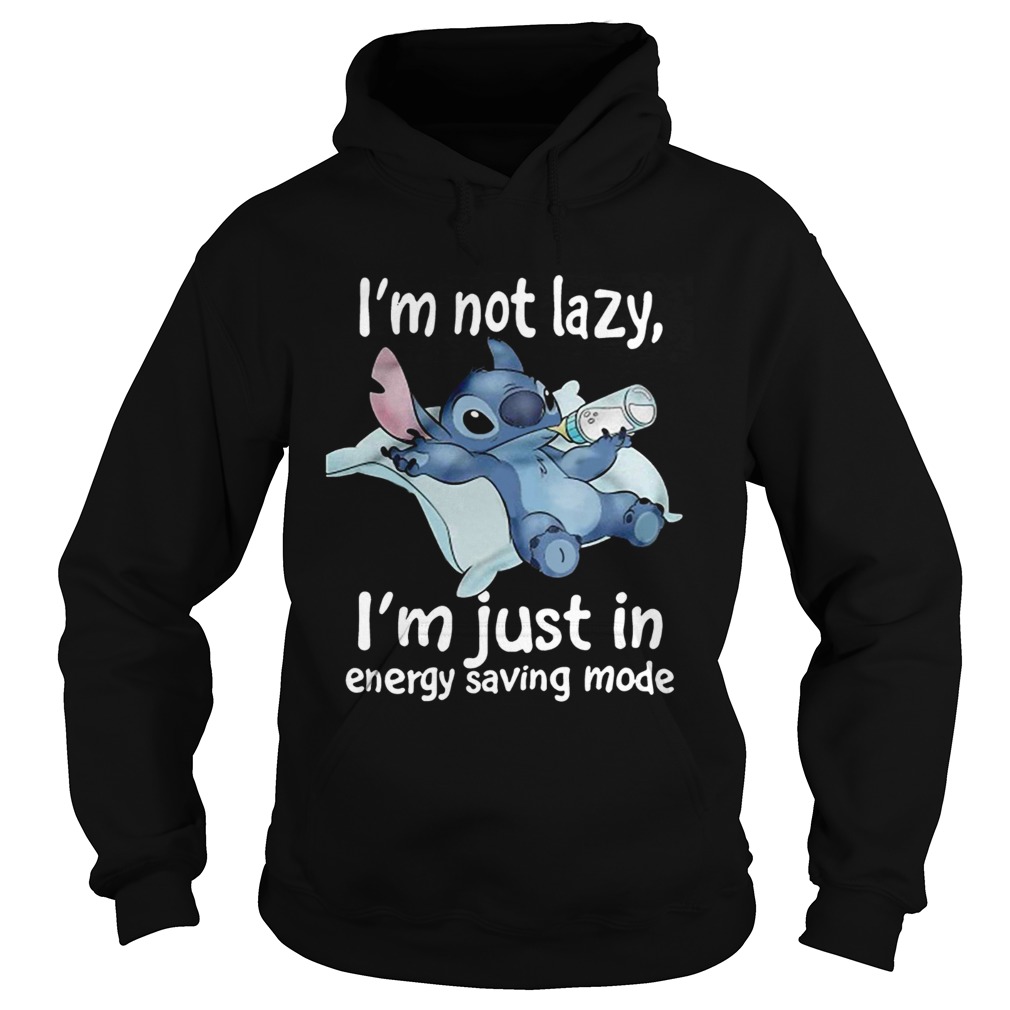 Stitch Im not lazy Im just in energy saving mode Hoodie