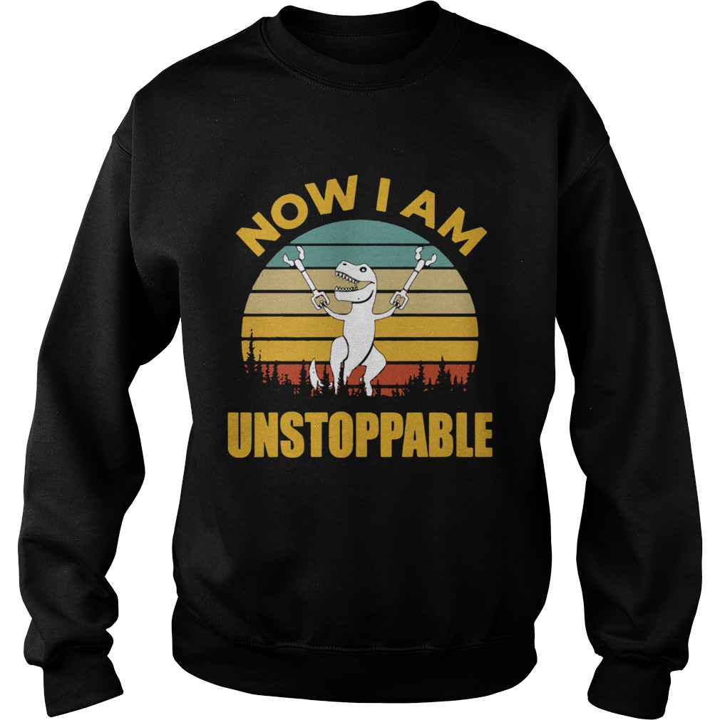 Stranger Things 3 Vintage I am unstoppable T Rex Sweatshirt