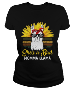 Sunflower shes a bad mama llama retro  Classic Ladies