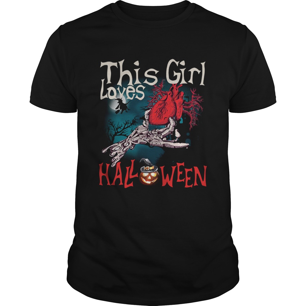 This girl loves Halloween heart shirt