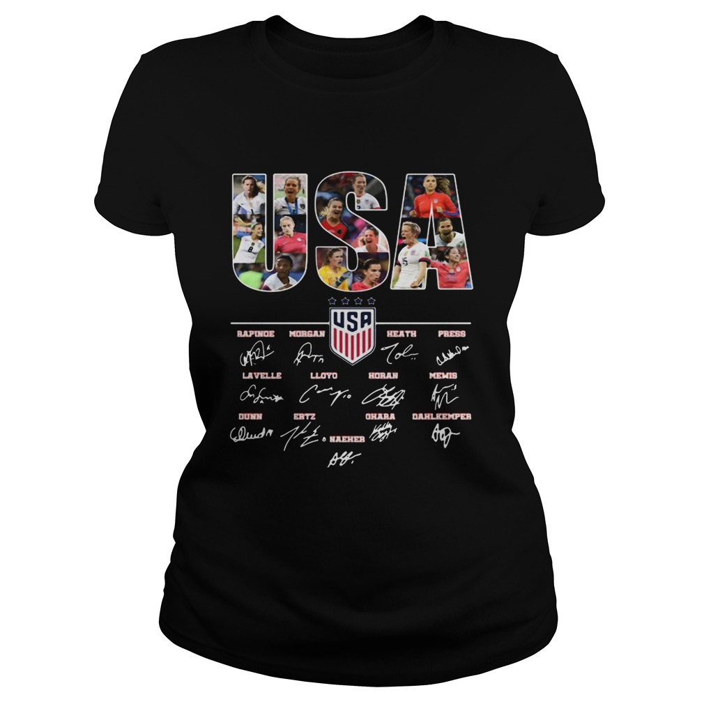 USA Soccer Team Member Name Signature Classic Ladies