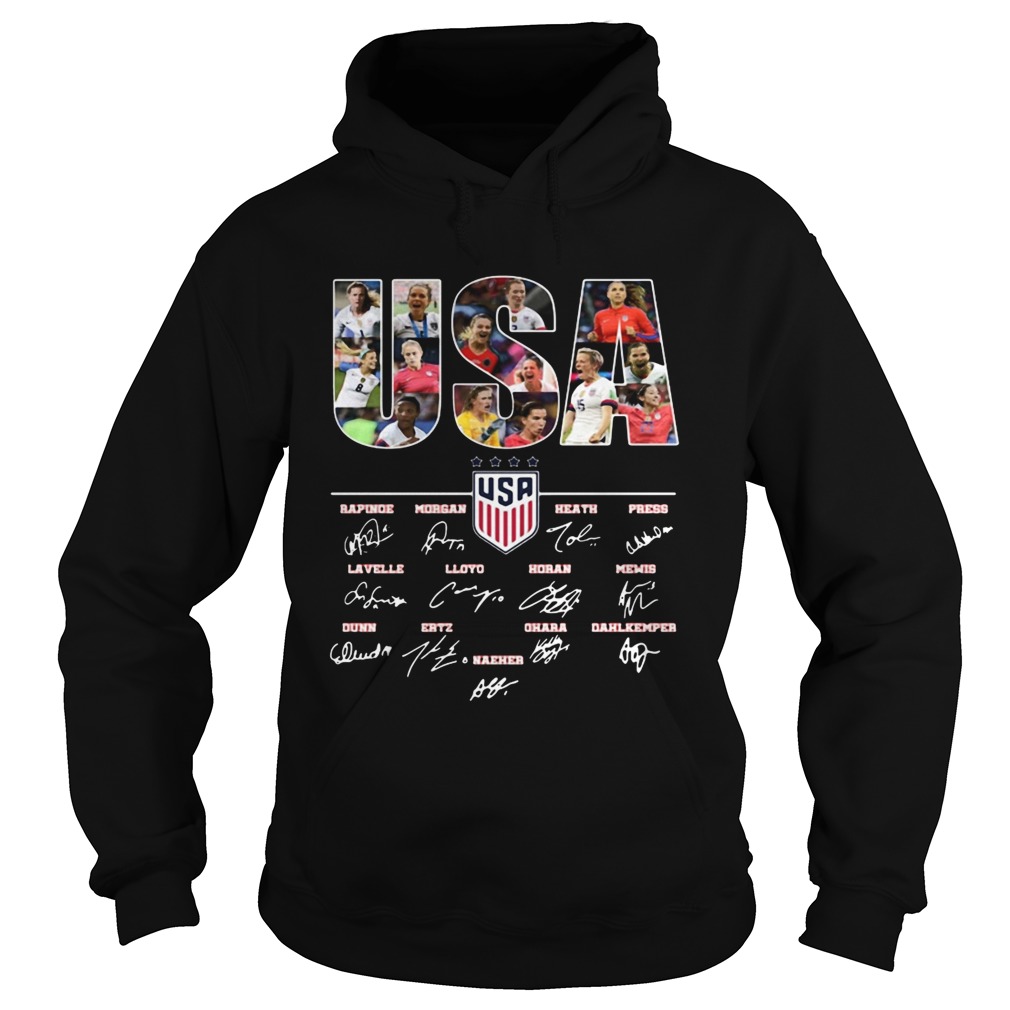 USA Soccer Team Member Name Signature Hoodie