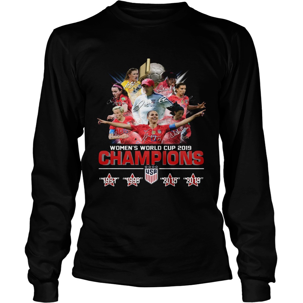 USA Womens world cup 2019 Champions 4 times LongSleeve