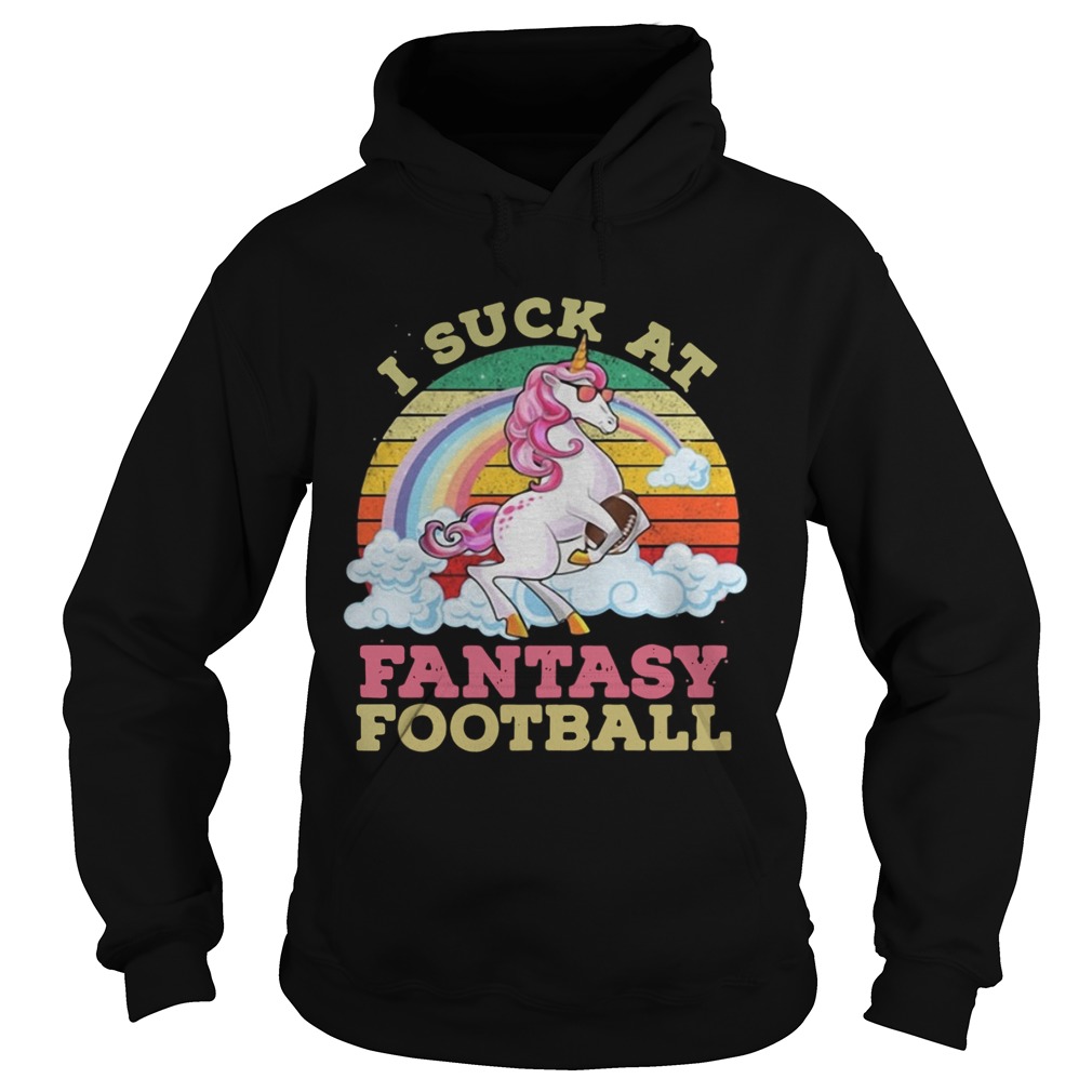 Unicorn I suck atfantasy football retro Hoodie