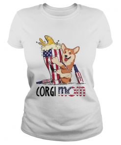 Welsh Corgi mom drink beer America  Classic Ladies