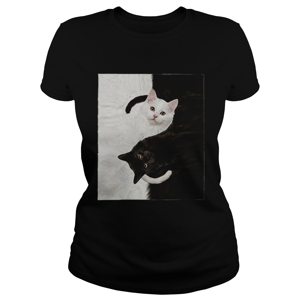 Yin Yang Cats black and white Classic Ladies