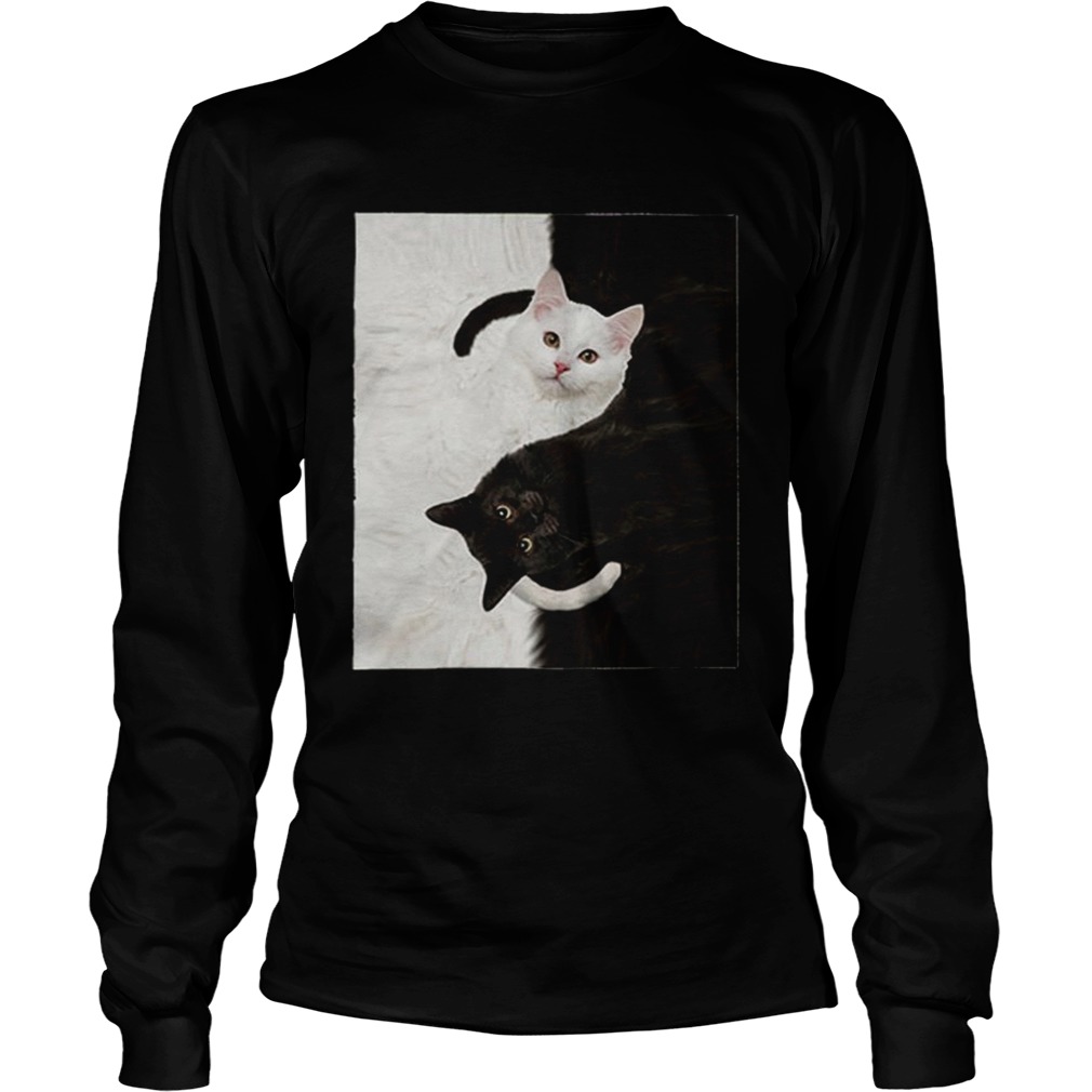 Yin Yang Cats black and white LongSleeve