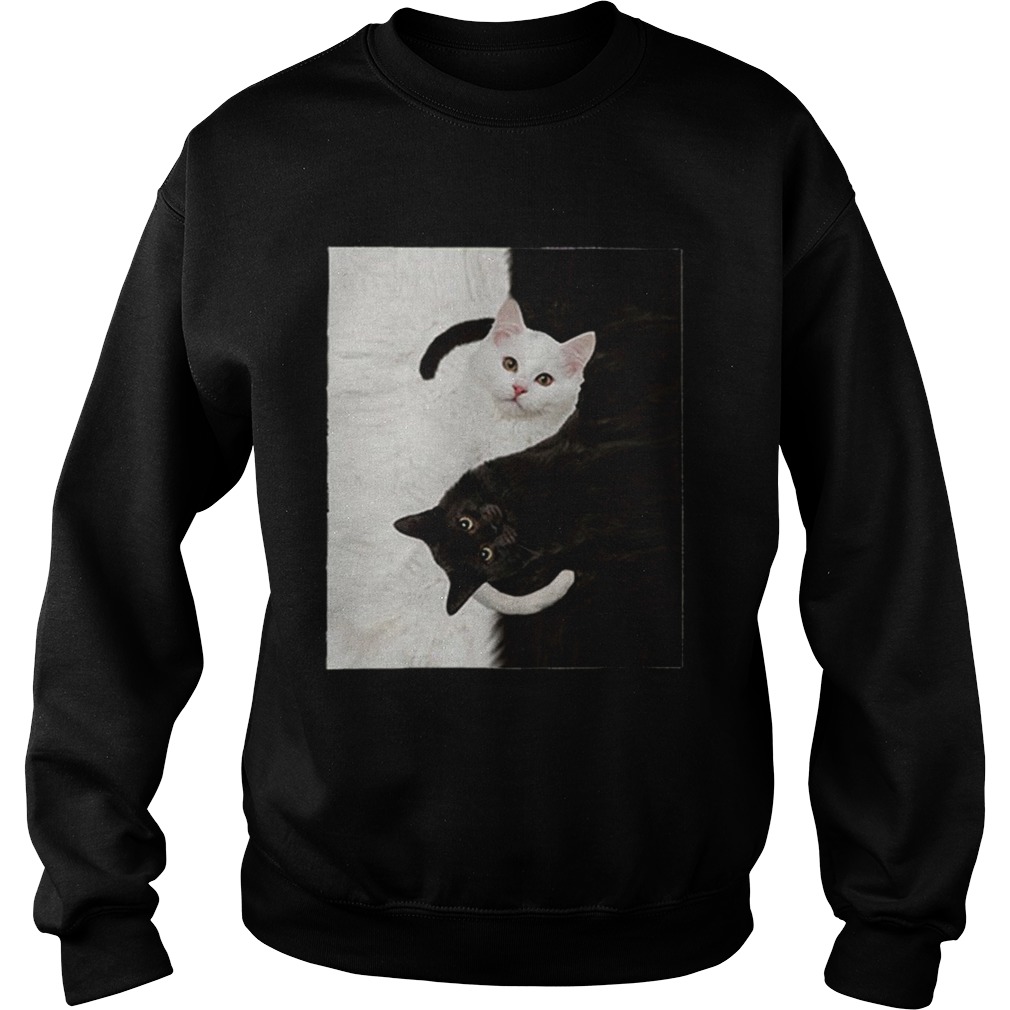 Yin Yang Cats black and white Sweatshirt