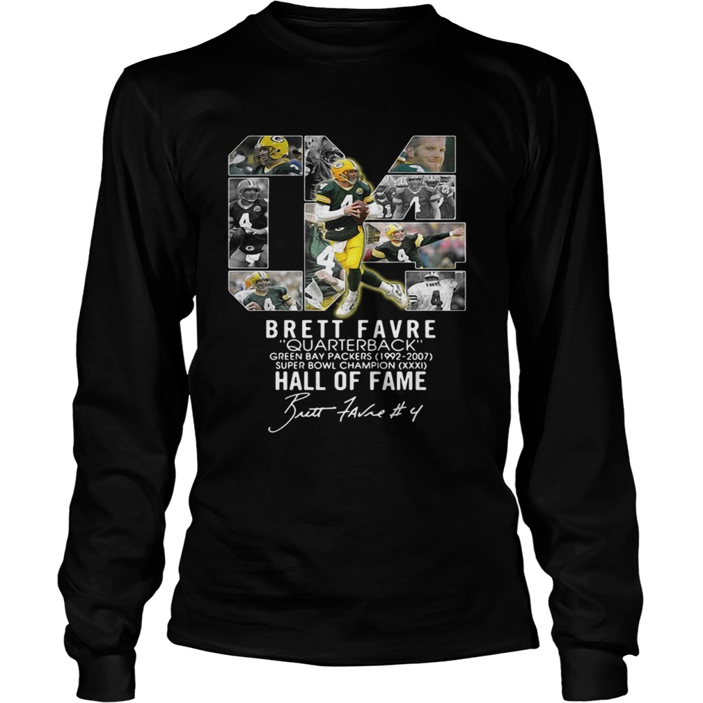 04 Brett Favre quarterback green bay packers 19922007 super bowl champion hall of fame LongSleeve