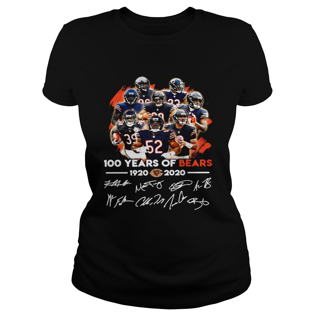 100 years of Chicago Bears 1920 2020 signature Classic Ladies