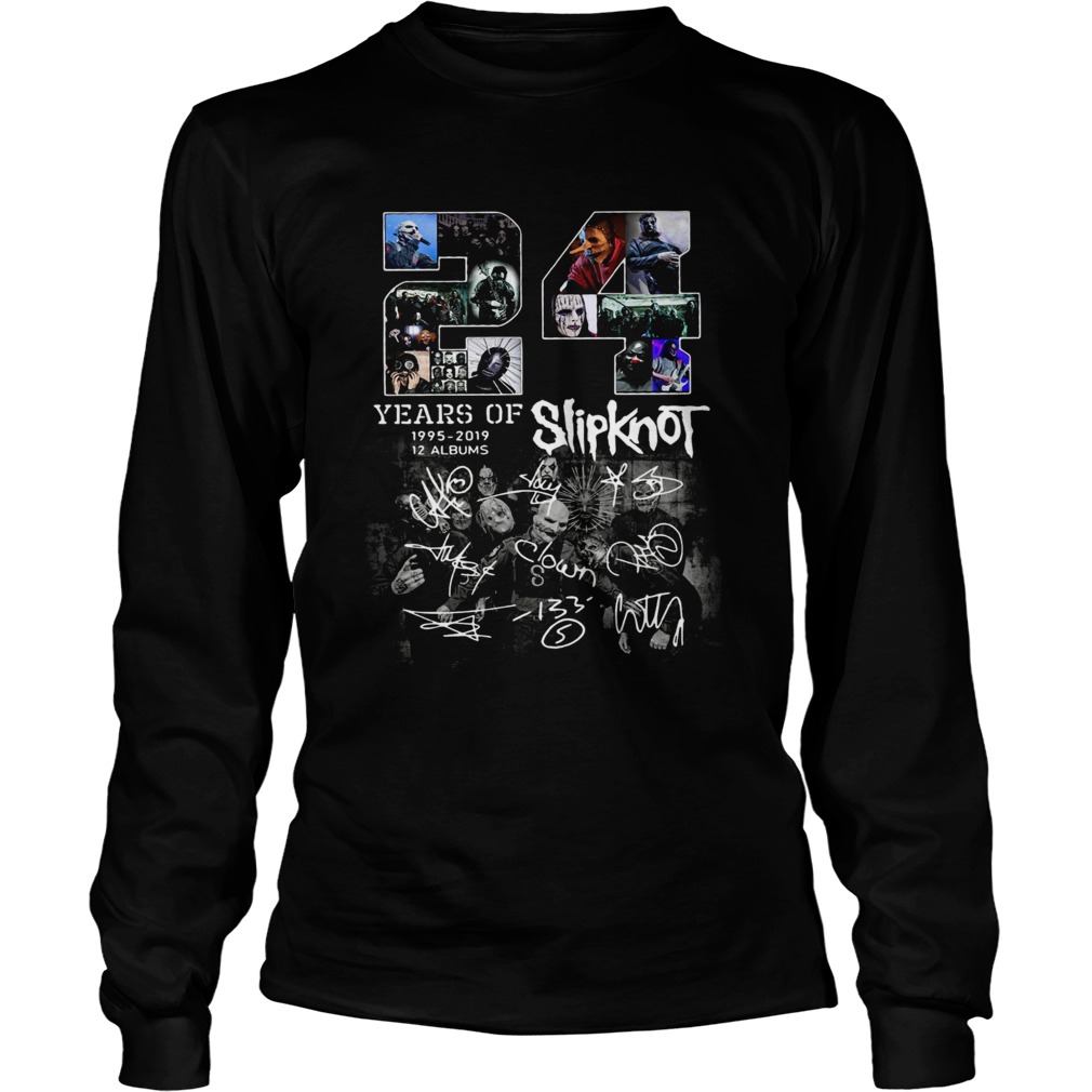 156618886524 years of 1995 2019 12 albums Slipknot signature Halloween LongSleeve