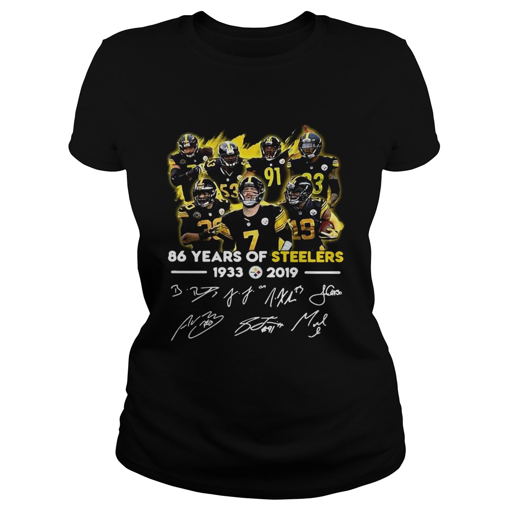 156629154286 Years of Steelers 1933-2019 signatures Classic Ladies