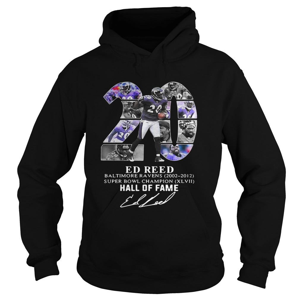 20 Ed Reed Baltimore Ravens 20022012 super Bowl Champion hall of fame Hoodie