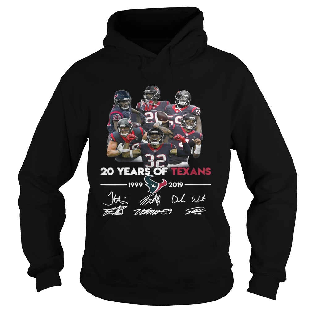 20 Years of Houston Texans 19992019 signature Hoodie