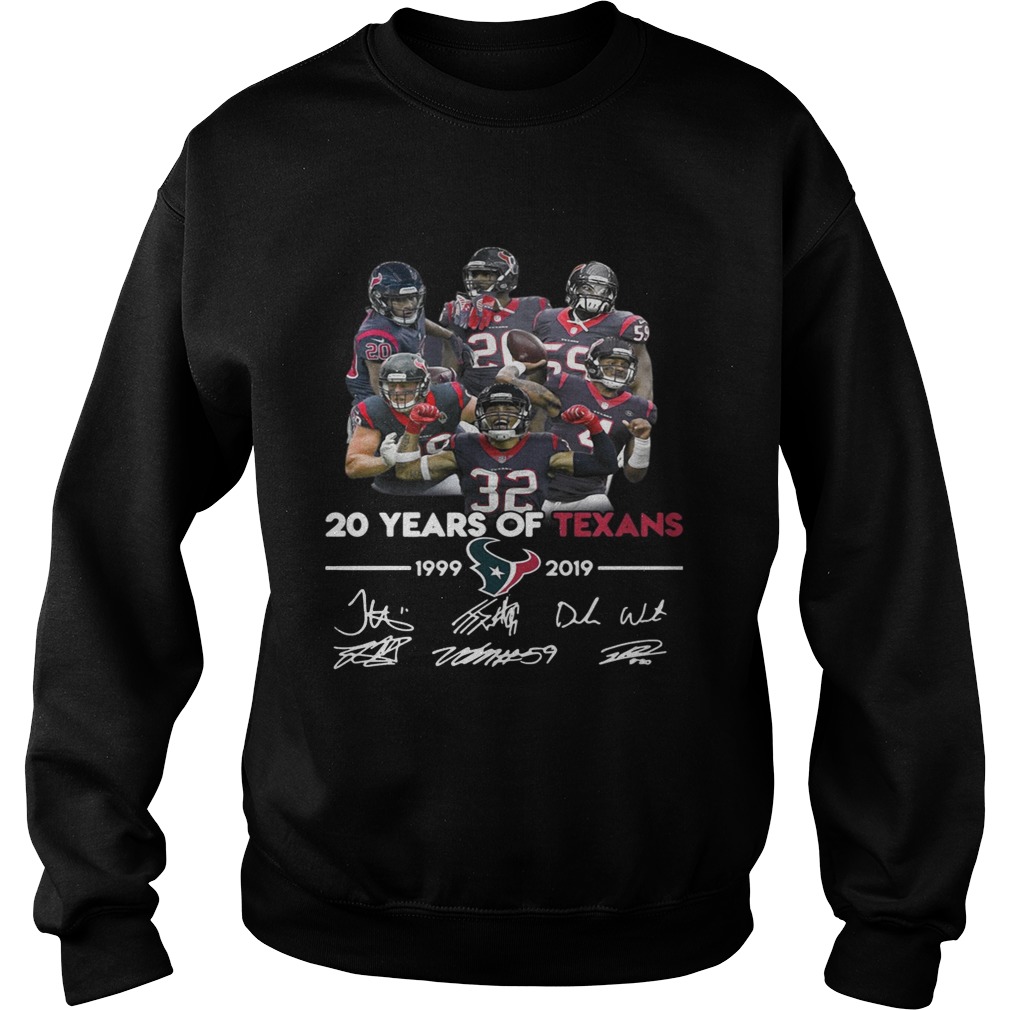 20 Years of Houston Texans 19992019 signature Sweatshirt