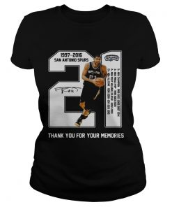 21 Tim Duncan San Antonio Spurs 1997 2016  Classic Ladies