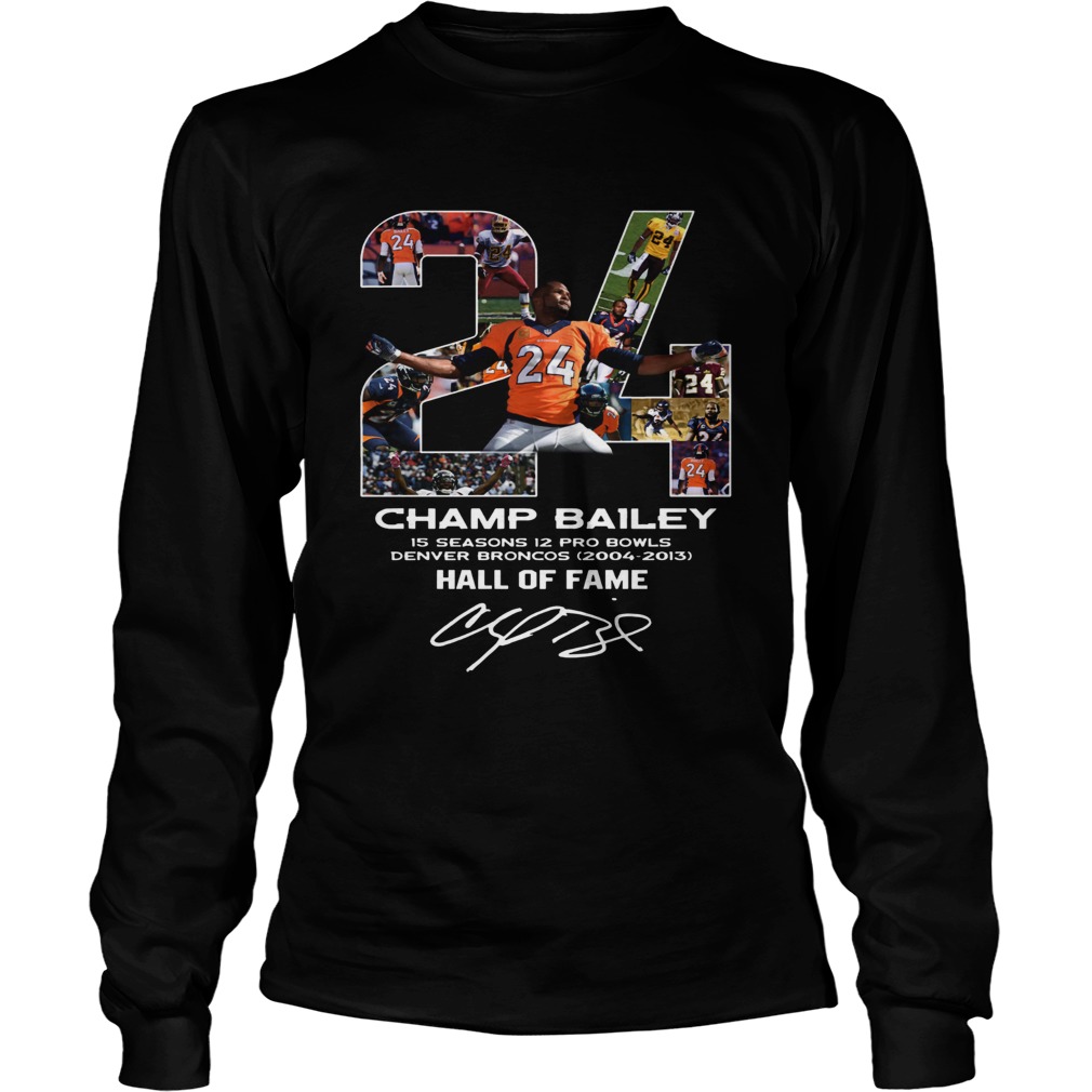 24 Champ Bailey Broncos Hall Of Fame LongSleeve