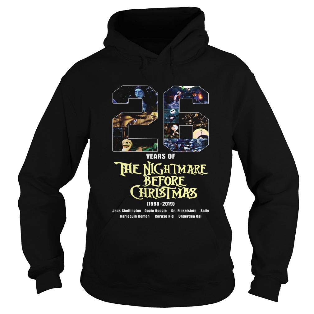 26 Years of The Nightmare Before Christmas 1983 2019 Hoodie