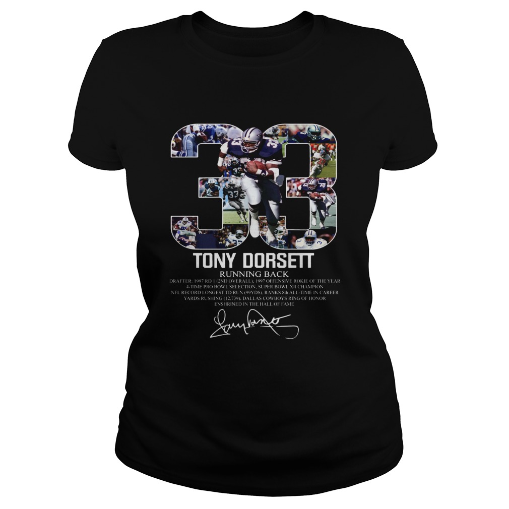 33 Tony Dorsett Dallas Cowboys Running back Classic Ladies