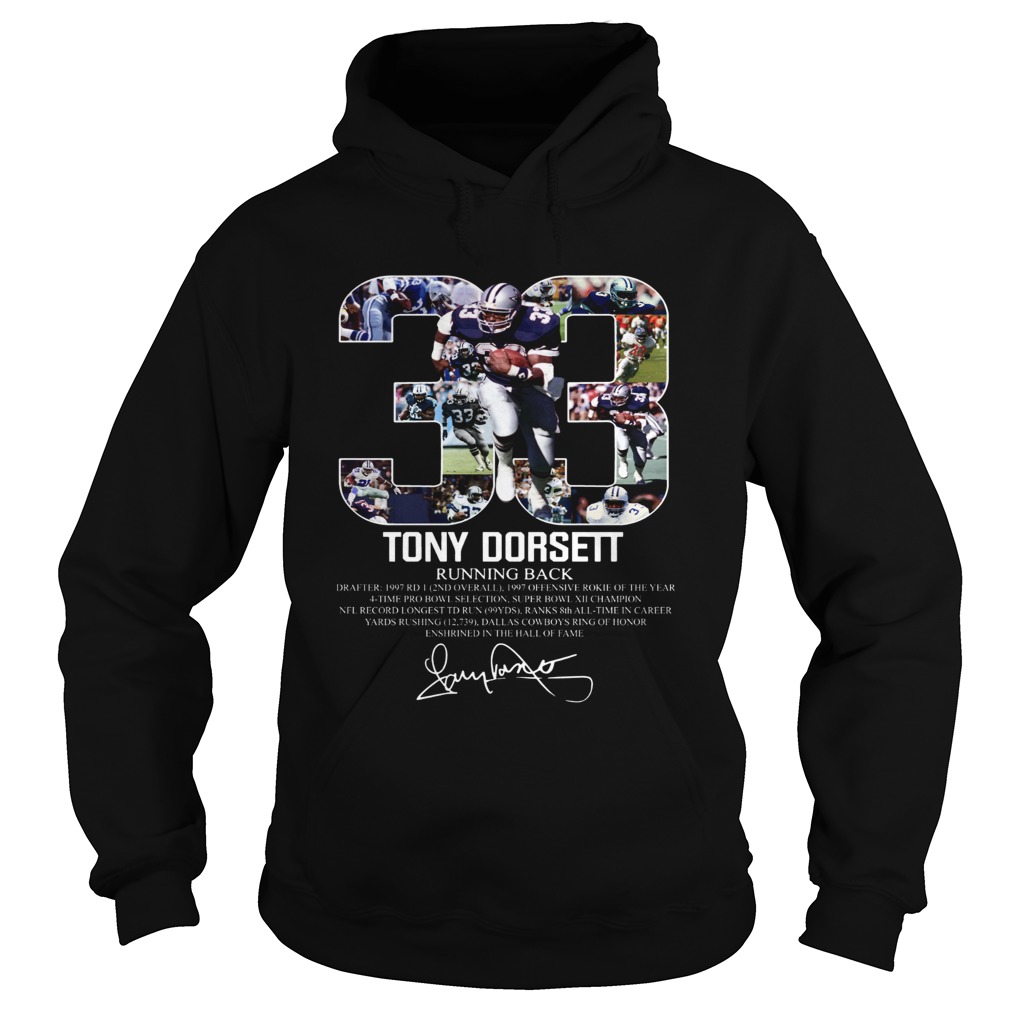 33 Tony Dorsett Dallas Cowboys Running back Hoodie