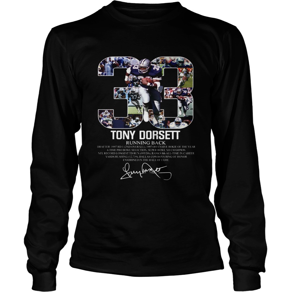 33 Tony Dorsett Dallas Cowboys Running back LongSleeve