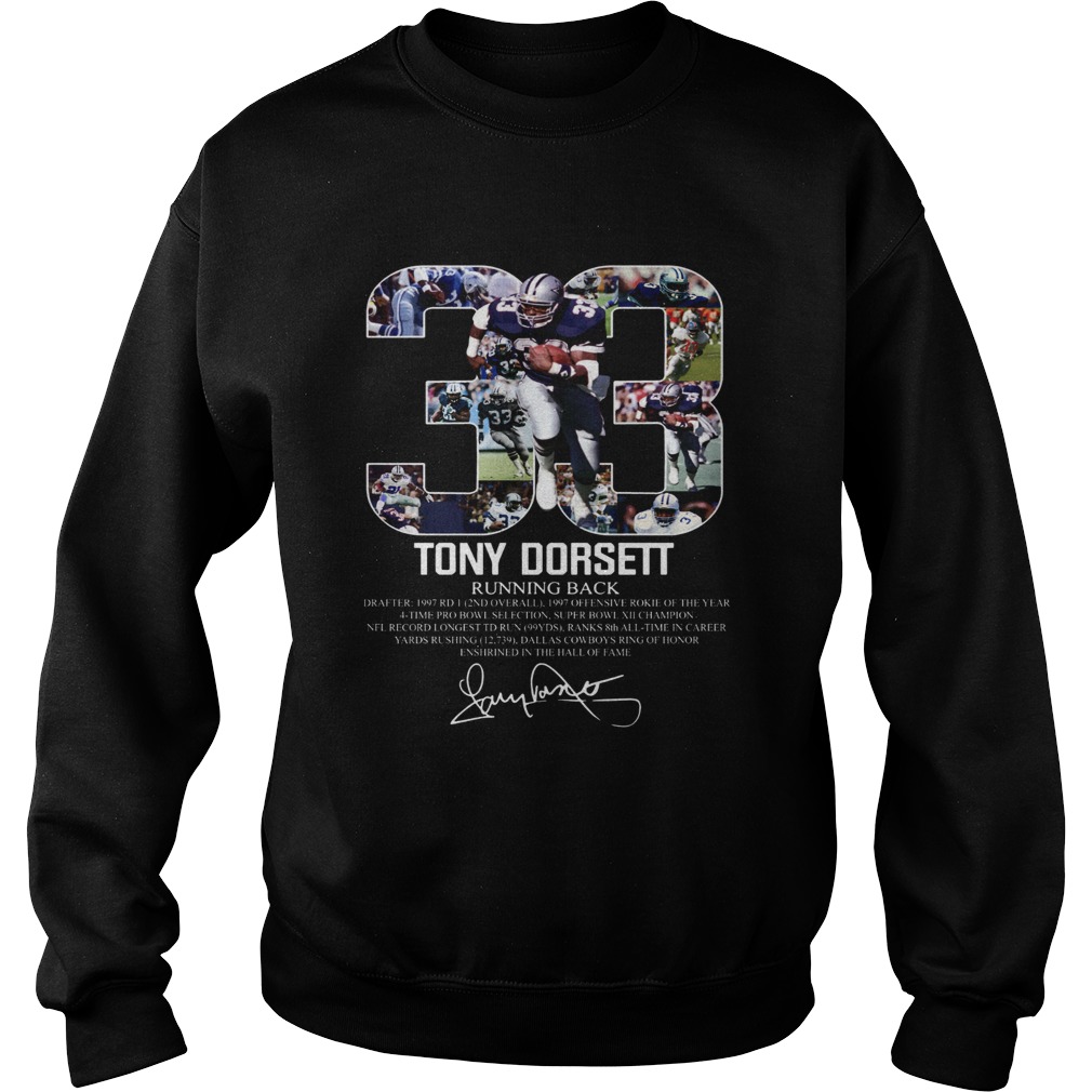 33 Tony Dorsett Dallas Cowboys Running back Sweatshirt