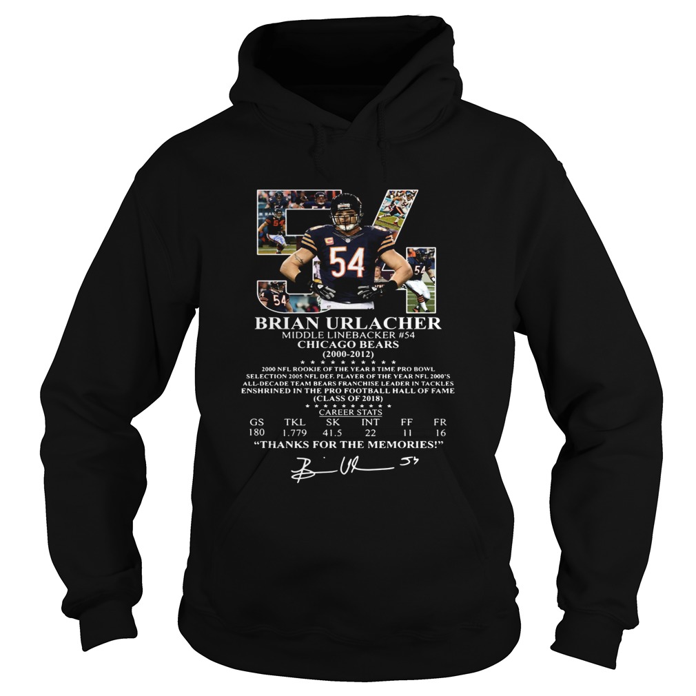 54 Brian Urlacher middle linebacker Chicago Bears Hoodie