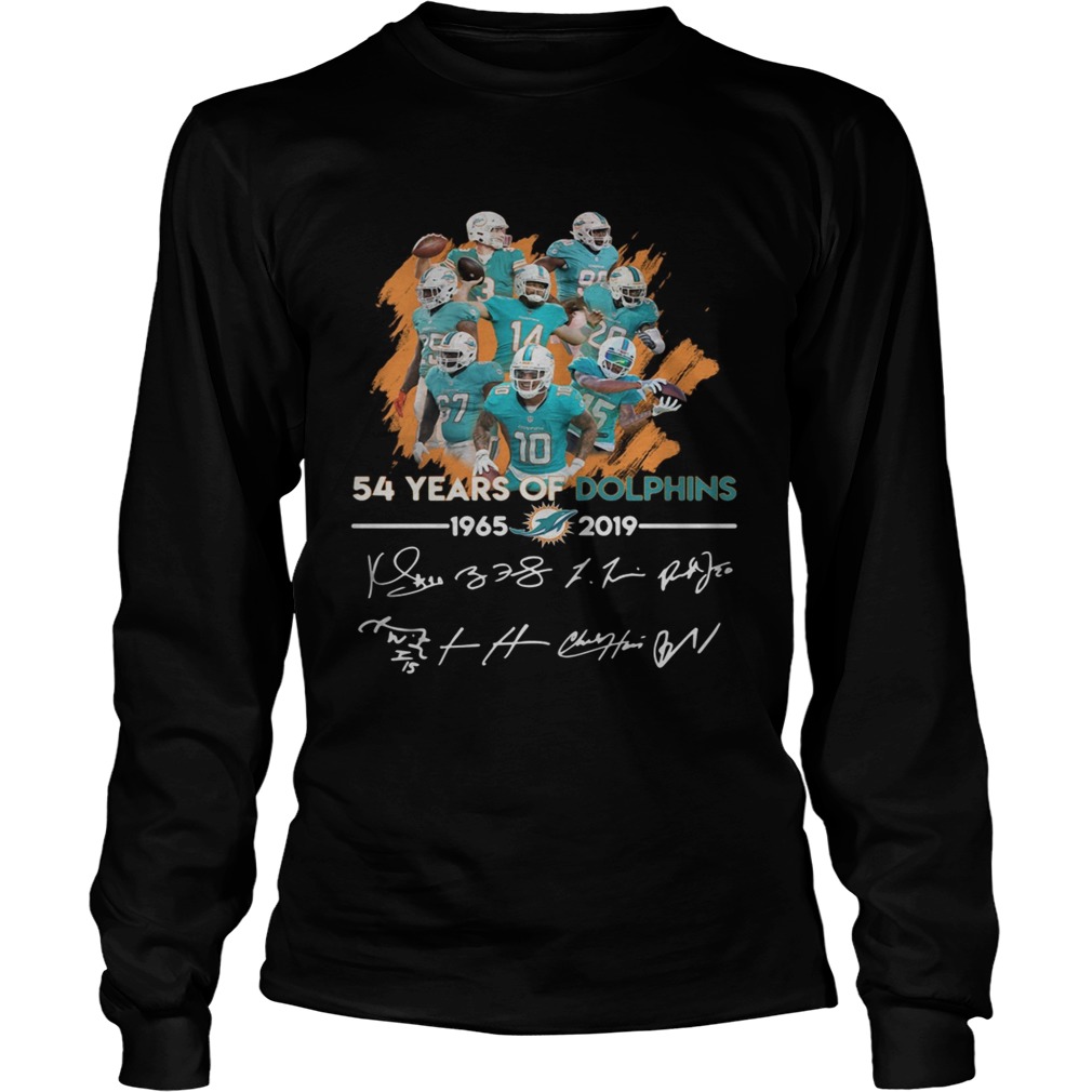 54 years of Dolphins 19652019 signature LongSleeve