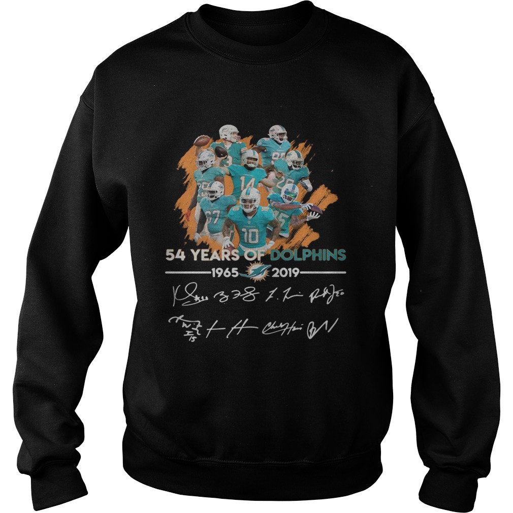 54 years of Dolphins 19652019 signature Sweatshirt