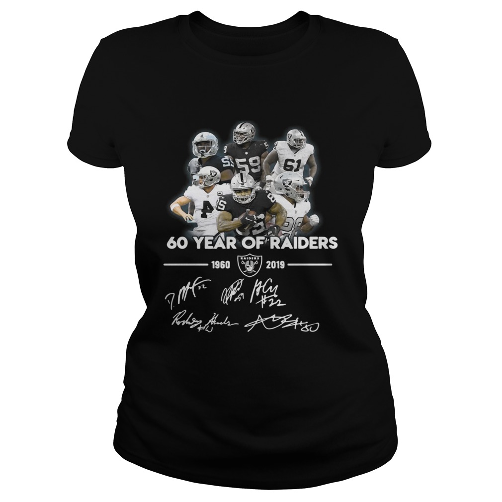 60 Years of Oakland Raiders 19602019 signature Classic Ladies