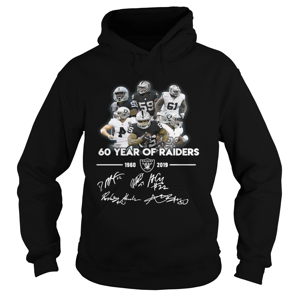 60 Years of Oakland Raiders 19602019 signature Hoodie