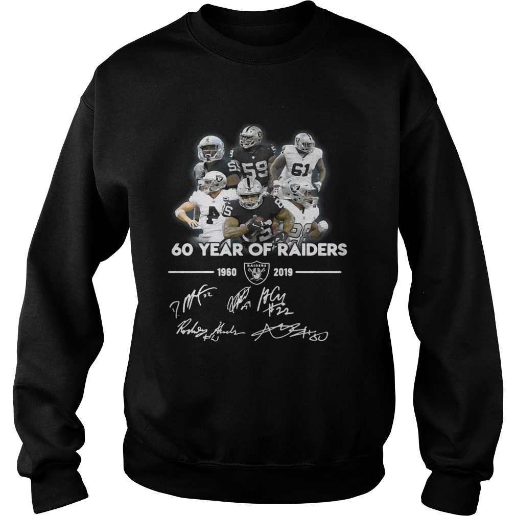 60 Years of Oakland Raiders 19602019 signature Sweatshirt