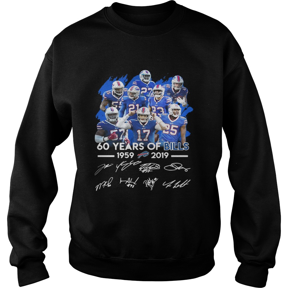 60 years of Bills 19592019 signature Sweatshirt