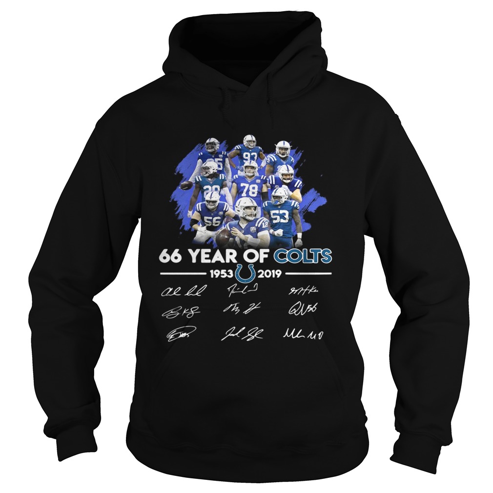 66 years of Colts 19532019 signature Hoodie