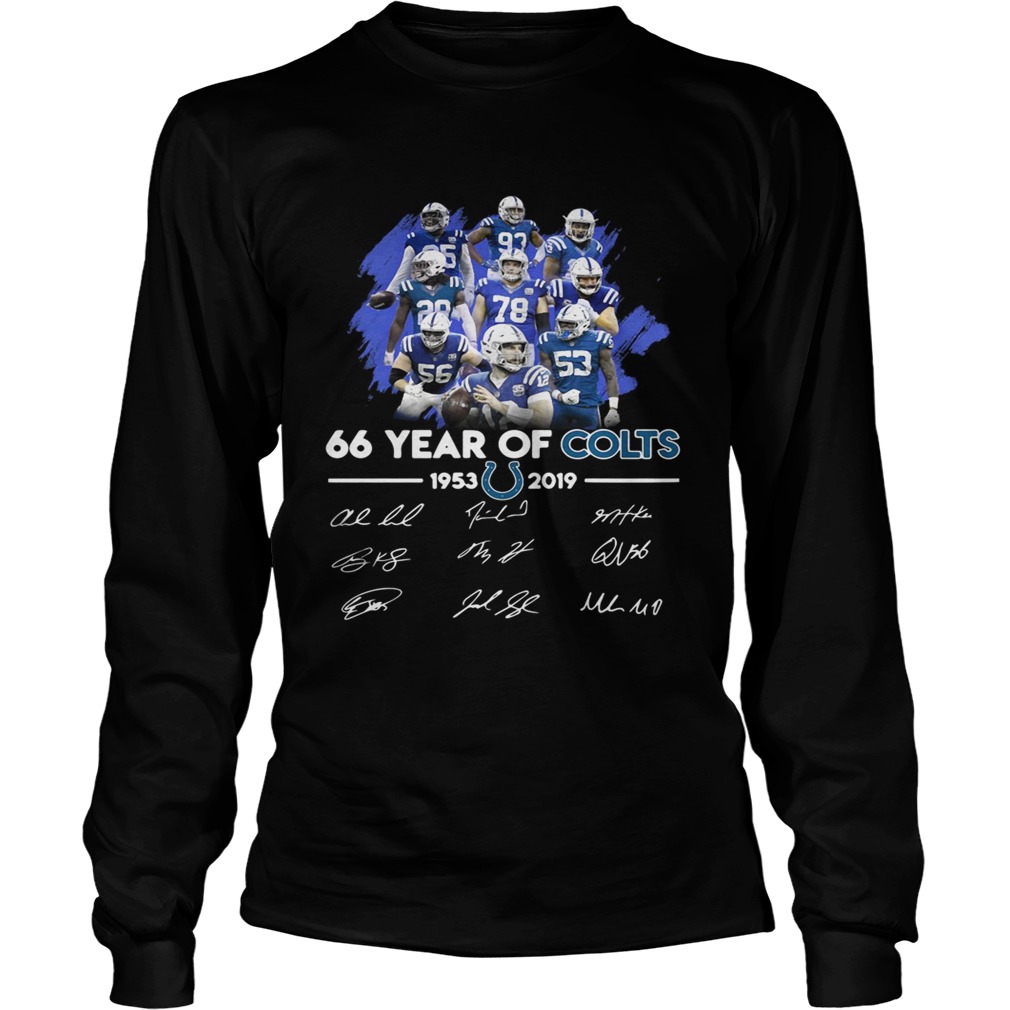 66 years of Colts 19532019 signature LongSleeve