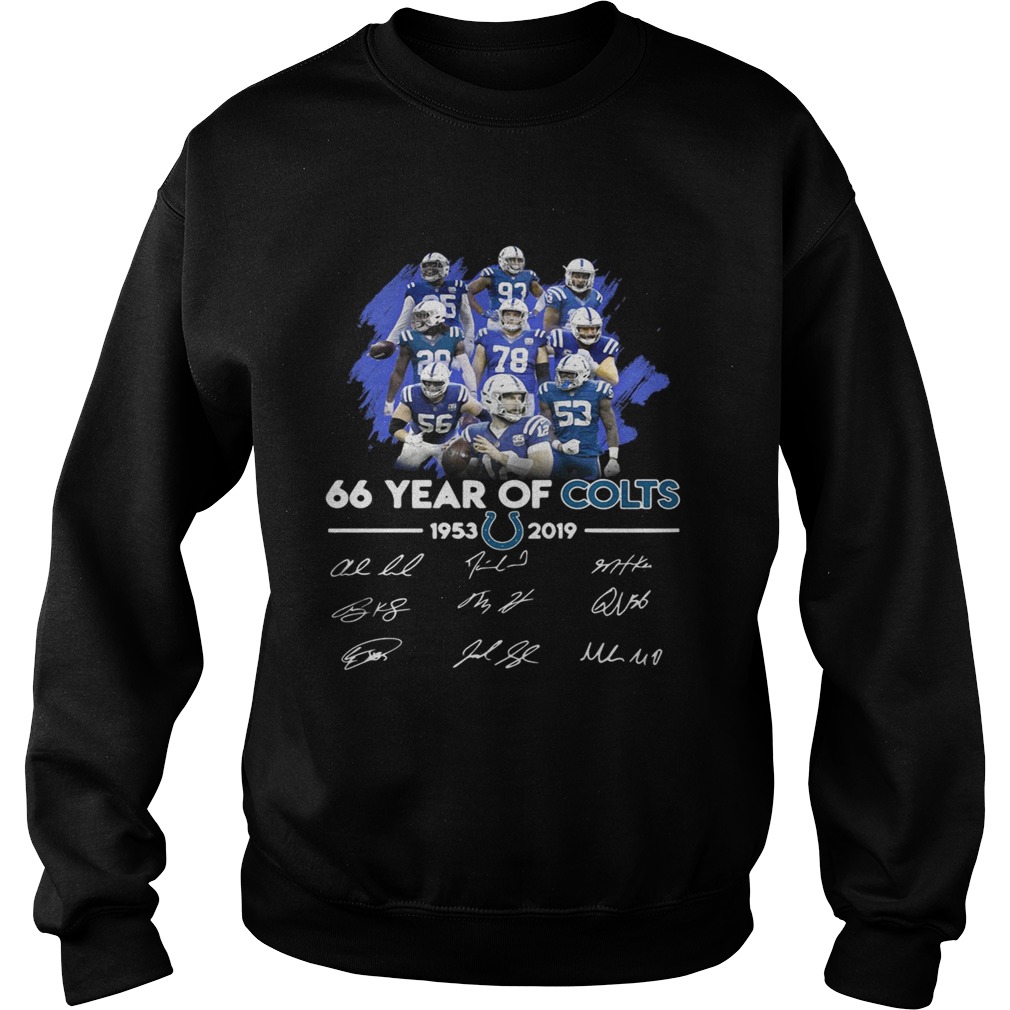 66 years of Colts 19532019 signature Sweatshirt