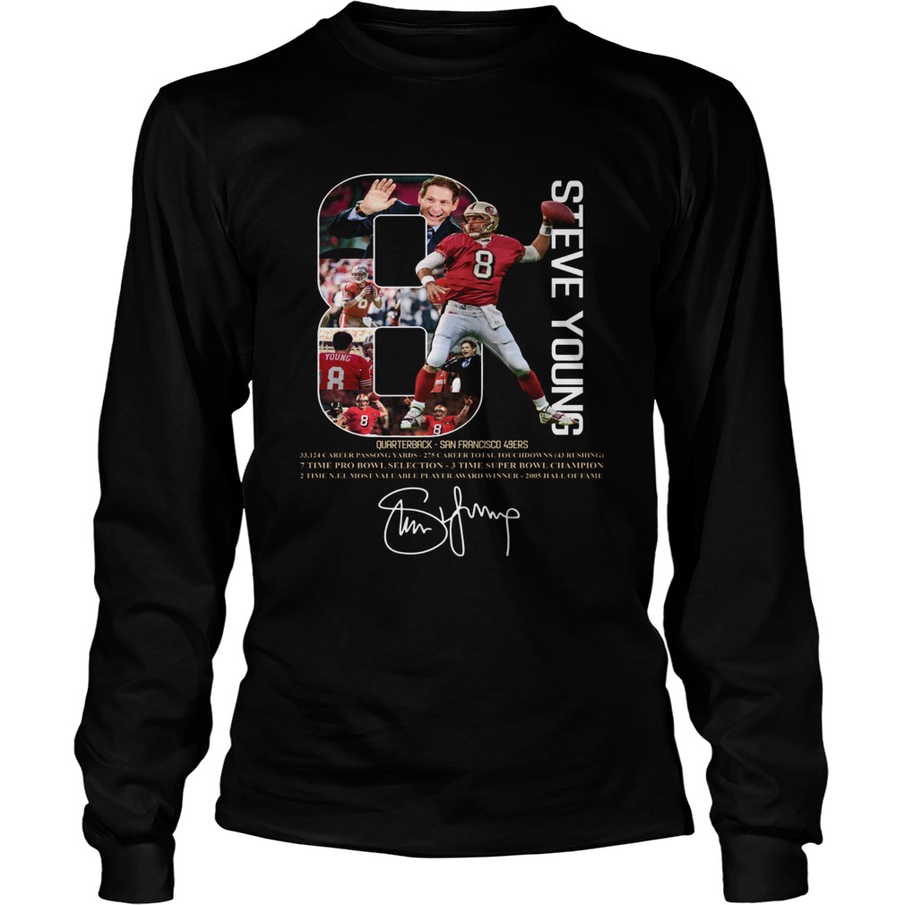 8 Steve Young San Francisco 49ers signature LongSleeve