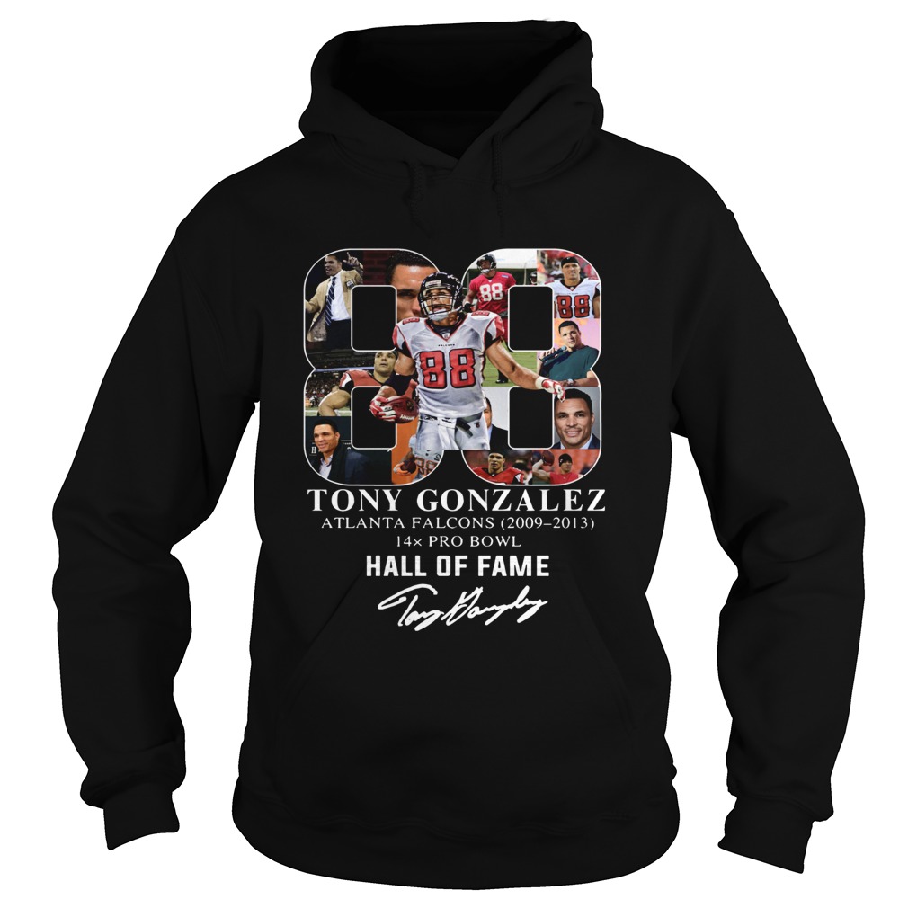 88 Tony Gonzalez Atlanta Falcons Hall Of Fame Hoodie