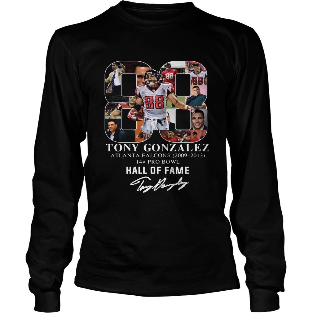 88 Tony Gonzalez Atlanta Falcons Hall Of Fame LongSleeve